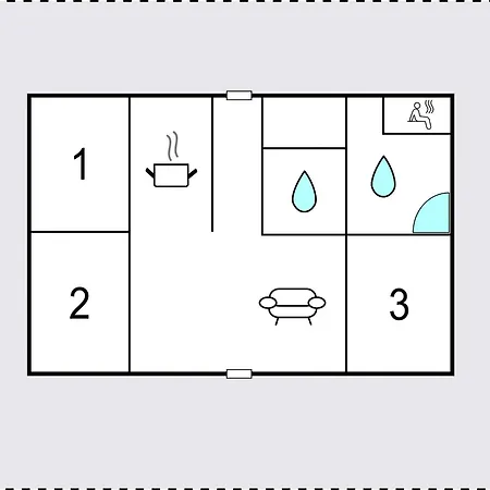 Three-bedroom In Feriehus *